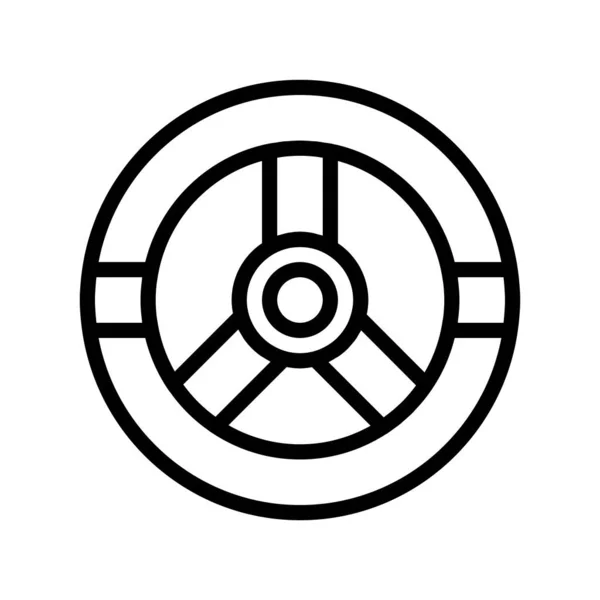 Kierownica ikony w zarysie stylu. Ilustracja wektora i edi — Wektor stockowy