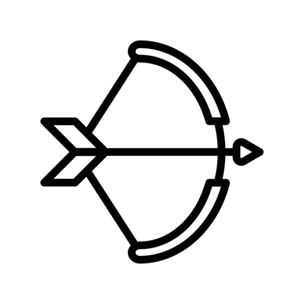 Icon tiro com arco em estilo esboço. ilustração vetorial e editável — Vetor de Stock