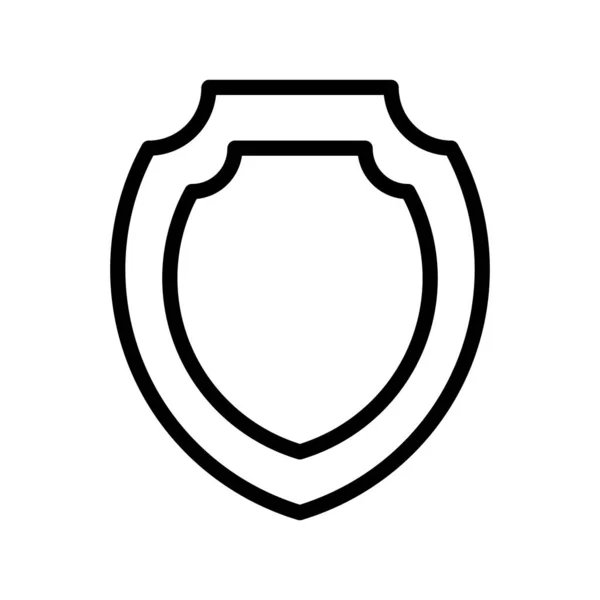 Icon shield in outline style. vector illustration and editable s — Stock Vector