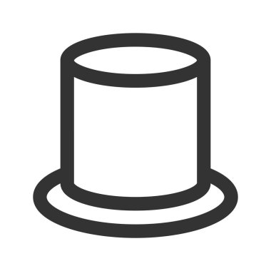 Taslak şeklinde bir ikon melon şapka. vektör illüstrasyonu ve düzenleme