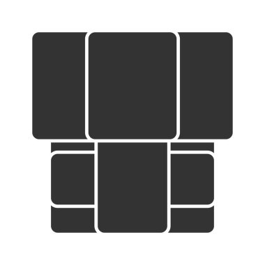 Simge hediye kutusu kabartma şeklinde. Vektör illüstrasyonu ve düzenlenebilir s