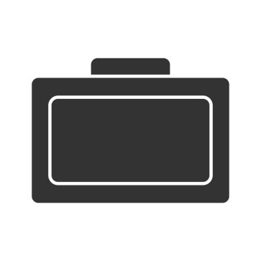 Kabartma şeklinde akıllı ikon televizyon. Vektör illüstrasyonu ve düzenlenebilir s