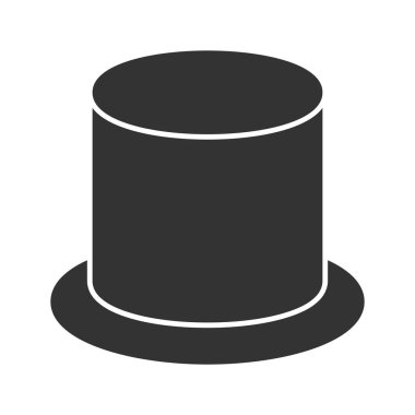 Simge melon şapka, kabartma şeklinde. Vektör illüstrasyonu ve düzenlenebilir