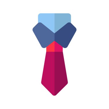 Düz bir ikon kravat. Vektör illüstrasyonu ve düzenlenebilir str