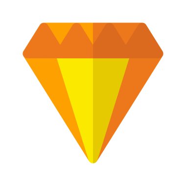 Düz biçimde simge elması. Vektör illüstrasyonu ve düzenlenebilir str