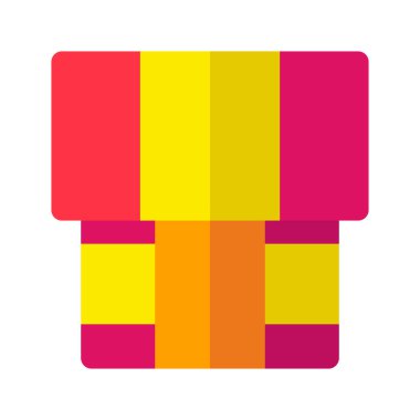 Simge hediye kutusu düz stil. Vektör illüstrasyonu ve düzenlenebilir st