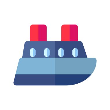 Simge yolcu gemisi düz stil. Vektör illüstrasyonu ve düzenlenebilir