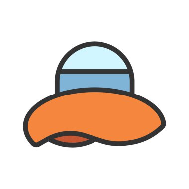 Çizgisel renk tarzında ikon Pamela. Vektör illüstrasyon ve düzenleme