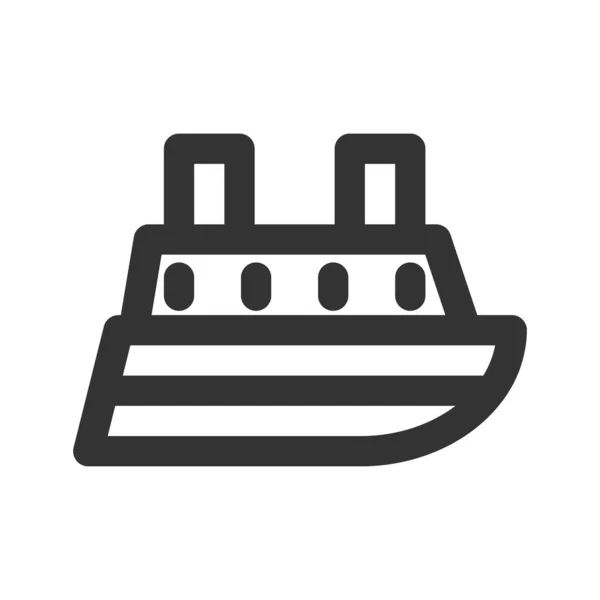 Icono crucero en estilo de esquema. ilustración vectorial y edita — Archivo Imágenes Vectoriales