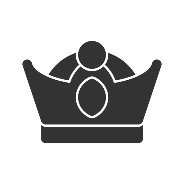 Icon crown in glyph style. vector illustration and editable stro — Stock Vector