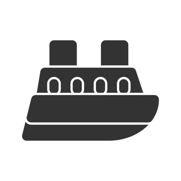 Icono crucero en estilo glifo. ilustración vectorial y editabl — Archivo Imágenes Vectoriales