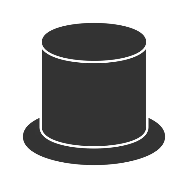 Ikon bowlare hatt i glyf stil. vektor illustration och redigerbar — Stock vektor