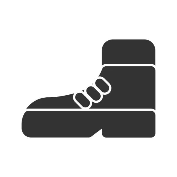 Icon παπούτσια σε glyph στυλ. Εικονογράφηση διανύσματος και επεξεργάσιμο stro — Διανυσματικό Αρχείο