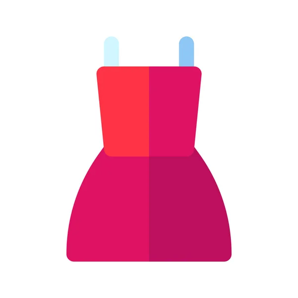 Icon dress in flat style. vector illustration and editable strok — Stock Vector