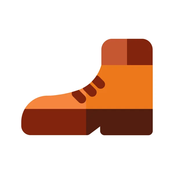 납작 한 형태의 아이콘 신발. 벡터 삽화와 편집 가능 한 스트릭 — 스톡 벡터