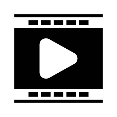 Kabartma biçiminde ikon video oynatıcı. vektör illüstrasyonu ve düzenleme