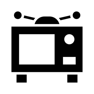 Kabartma şeklinde ikon televizyon. Vektör illüstrasyonu ve düzenlenebilir