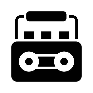 Kabartma biçiminde simge bandı. Vektör illüstrasyonu ve düzenlenebilir vuruş