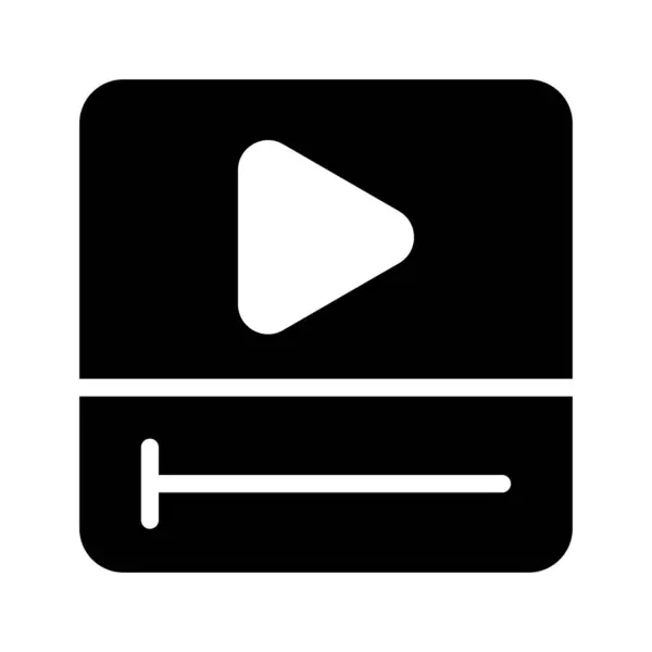 Εικονίδιο video streaming σε glyph στυλ. εικονογράφηση διανύσματος και edi — Διανυσματικό Αρχείο