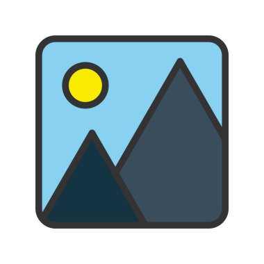 Çizgisel renk tarzında simge galerisi. vektör illüstrasyonu ve düzenleme