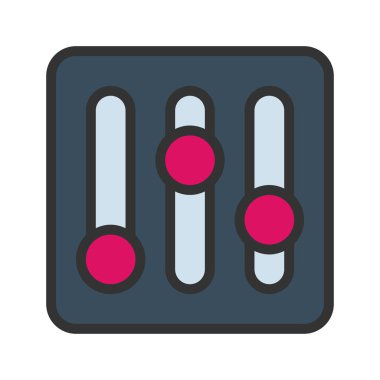 Çizgisel renk biçiminde simge eşitleyici. vektör illüstrasyonu ve ed