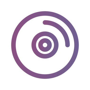 Çizgisel eğimli simge CD 'si. vektör illüstrasyonu 