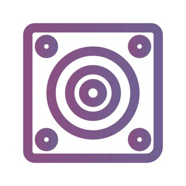 Çizgisel gradyan tarzında simge konuşmacısı. vektör çizimi ve e