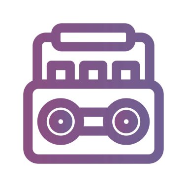 Çizgisel gradyan tarzında simge bandı. vektör illüstrasyonu ve düzenleme