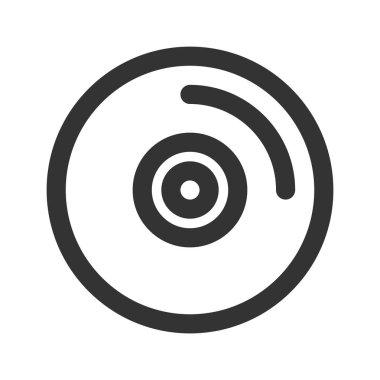 Satır biçiminde simge sıkıştırma diski. vektör illüstrasyonu ve düzenlenebilir