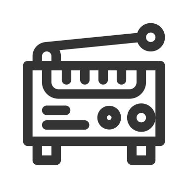 Simge radyoyu hizaya sokun. vektör illüstrasyonu ve düzenleme