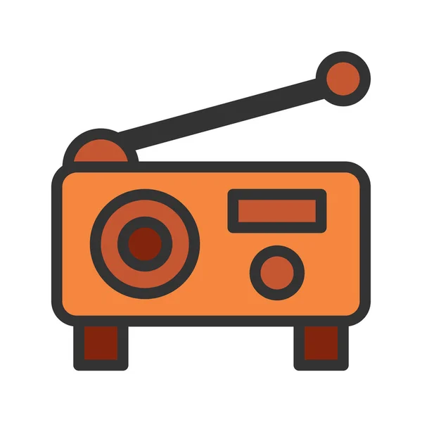Icono de radio en estilo de color lineal. ilustración vectorial y editab — Vector de stock