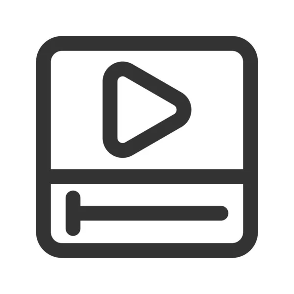Εικονίδιο βίντεο streaming σε στυλ γραμμής. διανυσματική απεικόνιση και επεξεργασία — Διανυσματικό Αρχείο