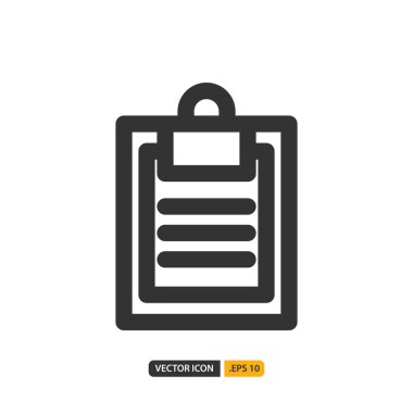 Tıbbi rapor simgesi hizada. Vektör logo tasarım şablonu. 