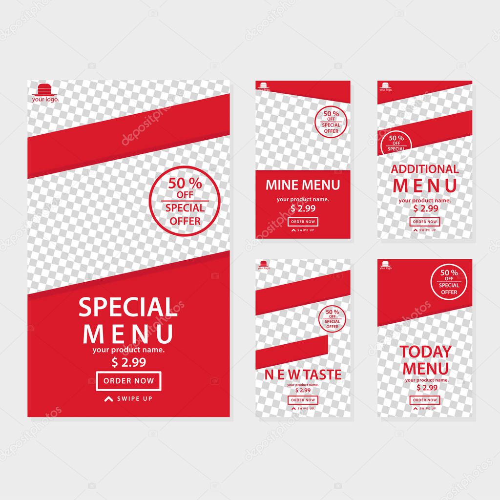 Social Media Promotion template Bundle for Food and Culinary The