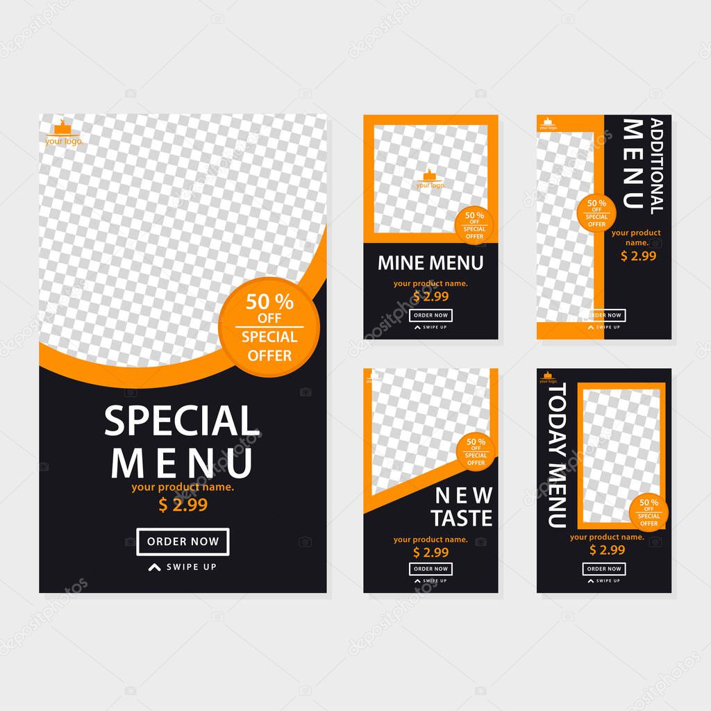 Social Media Promotion template Bundle for Food and Culinary The