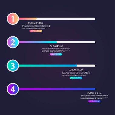 İş Bilgileri. Sunumlar için vektör iş şablonu. Bilgi grafikleri için yaratıcı kavramlar.