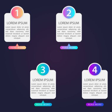 İş Bilgileri. Sunumlar için vektör iş şablonu. Bilgi grafikleri için yaratıcı kavramlar.