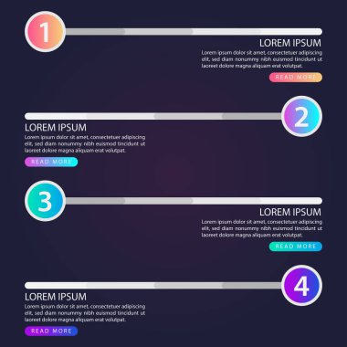 İş Bilgileri. Sunumlar için vektör iş şablonu. Bilgi grafikleri için yaratıcı kavramlar.