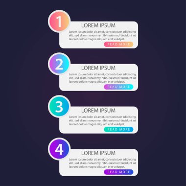 İş Bilgileri. Sunumlar için vektör iş şablonu. Bilgi grafikleri için yaratıcı kavramlar.