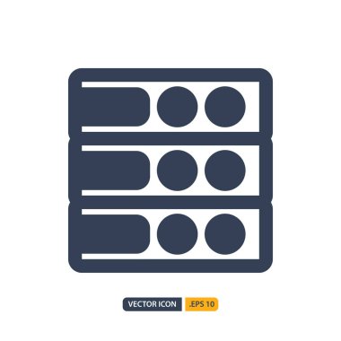 Beyaz arkaplanda Glyph tarzında izole edilmiş arşiv simgesi. senin için.