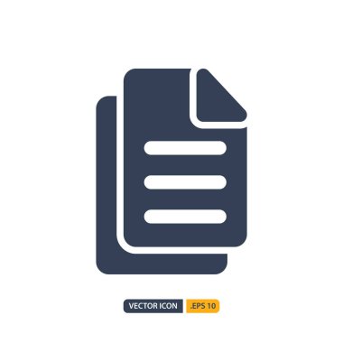 Beyaz arkaplanda Glyph biçiminde dosya simgesi izole edildi. Senin için. 