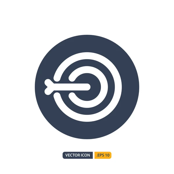 Beyaz arkaplanda Glyph biçiminde hedef simgesi izole edildi. Senin için.