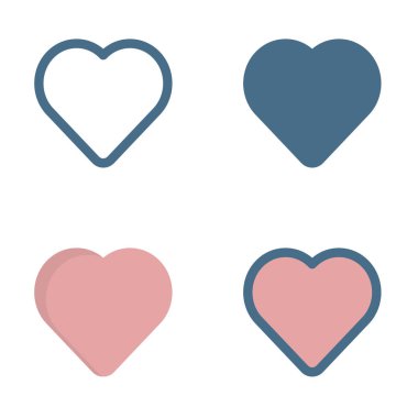 Beyaz arka planda izole edilmiş aşk simgesi. Web sitesi tasarımın için, logo, uygulama, Ui. Vektör grafik çizimi ve düzenlenebilir felç. Eps 10.