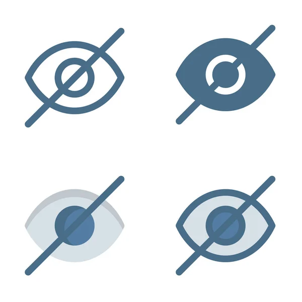 Göz simgesini beyaz arkaplanda izole edilmiş şekilde gizle. Web sitesi tasarımın için, logo, uygulama, Ui. Vektör grafik çizimi ve düzenlenebilir felç. Eps 10.