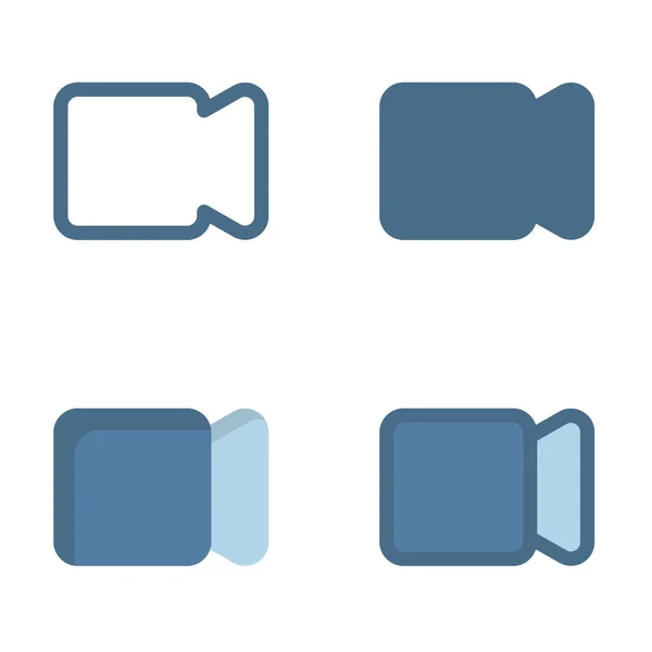 Відео Значок Ізольованому Білому Тлі Вашого Веб Сайту Дизайн Логотип — стоковий вектор
