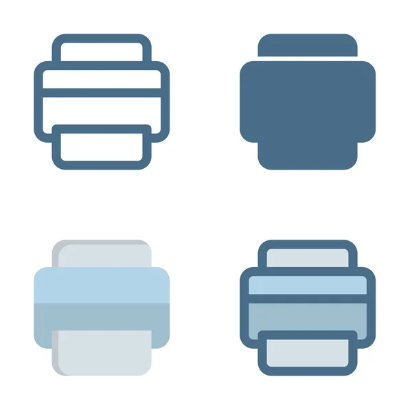Иконка Принтера Белом Фоне Дизайна Вашего Сайта Логотипа Приложения Пользовательского — стоковый вектор