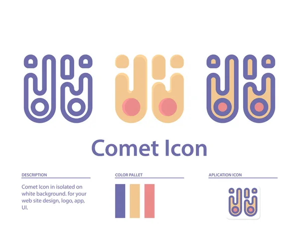 Kometensymbol Isoliert Auf Weißem Hintergrund Für Ihre Website Design Logo — Stockvektor