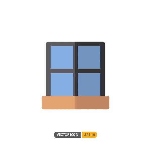 Fenstersymbol Isoliert Auf Weißem Hintergrund Für Ihre Website Design Logo — Stockvektor