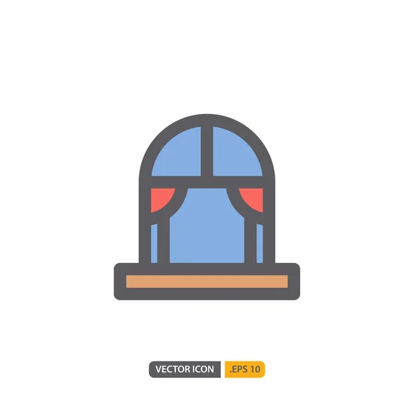 Fenstersymbol Isoliert Auf Weißem Hintergrund Für Ihre Website Design Logo — Stockvektor