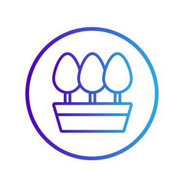 Beyaz arkaplanda izole edilmiş ağaç istasyonu simgesi. Web sitesi tasarımın için, logo, uygulama, Ui. Vektör grafik çizimi ve düzenlenebilir felç. Eps 10.